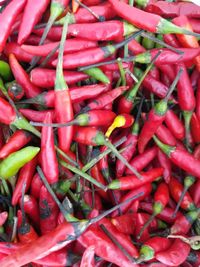 Full frame shot of red chili peppers