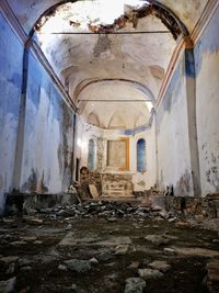 Interior of abandoned building