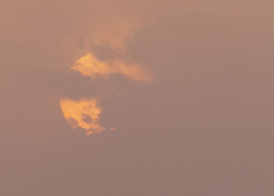 Low angle view of sky at sunset