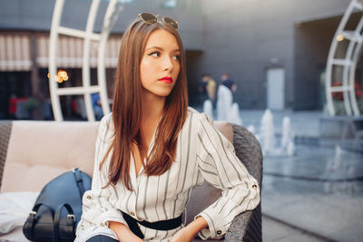 Portrait of beautiful woman