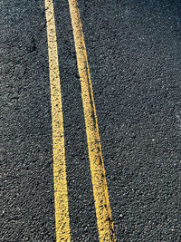 Zebra crossing on road