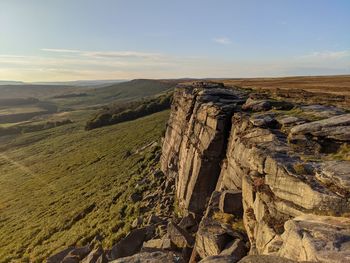 Scenic view of land against sky