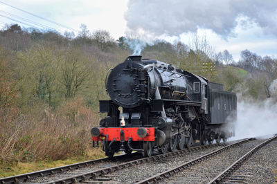 Train on railroad track