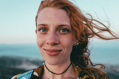 Portrait of smiling young woman