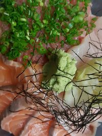 High angle view of vegetables