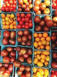 Full frame shot of fruits for sale at market stall