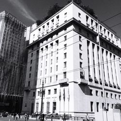 Low angle view of buildings in city