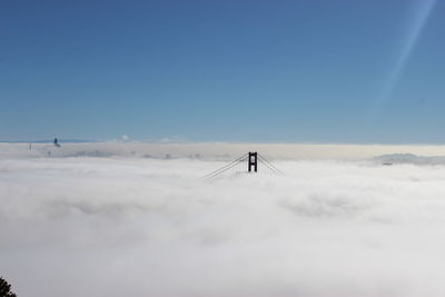 Scenic view of snow field against sky