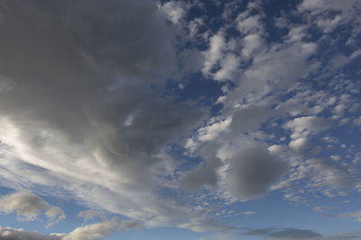 Low angle view of clouds in sky