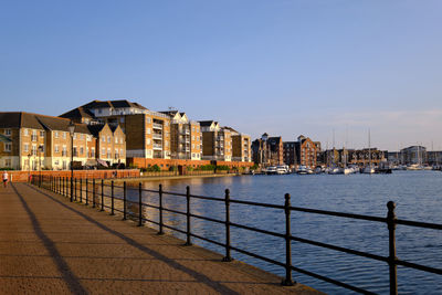 Eastbourne, east sussex, uk -  luxury houses overlooking sovereign harbour north marina