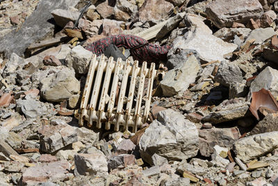 Building destroyed by a strong earthquake