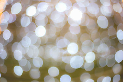 Defocused image of illuminated lights