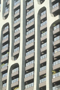 Low angle view of modern building in city