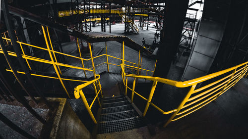 Low angle view of spiral staircase