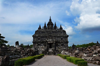 Old ruins of temple against sky