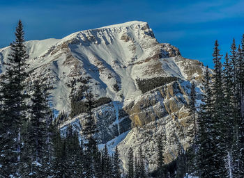 Panoramic view of snowcapped mountains against sky