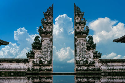 Low angle view of historical building against sky