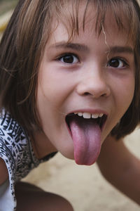 Close-up portrait of young woman