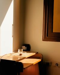 Empty chairs and table at home