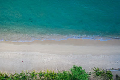 High angle view of sea shore