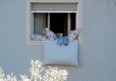 Open window of building