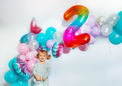 Close-up of multi colored balloons