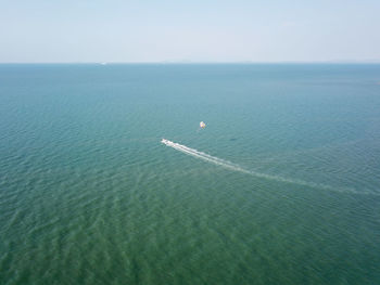 High angle view of sea against sky