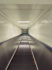 Interior of illuminated airport