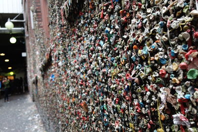 View of city at night