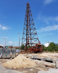 Construction site against sky