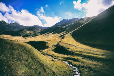 Panoramic view of landscape against sky