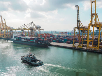 Cranes at commercial dock