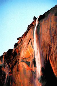 Low angle view of rock formation against clear sky