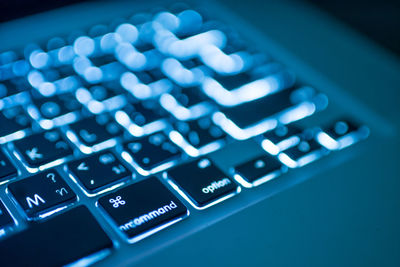 Close-up of computer keyboard