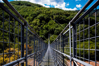 Footbridge over land