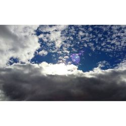 Low angle view of cloudy sky