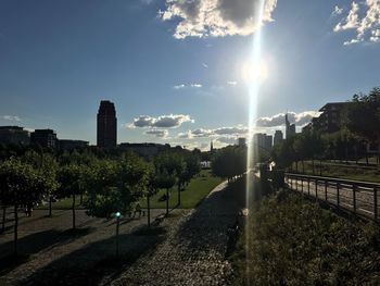 Panoramic view of city against sky