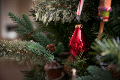 Close-up of christmas decorations