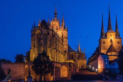 Cathedral against clear blue sky