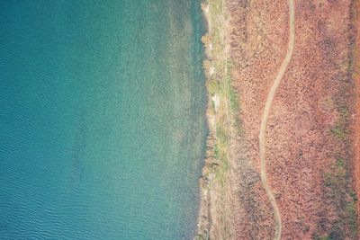 High angle view of beach