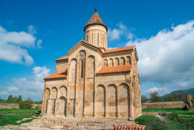 Low angle view of historical building against sky