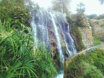 Scenic view of waterfall