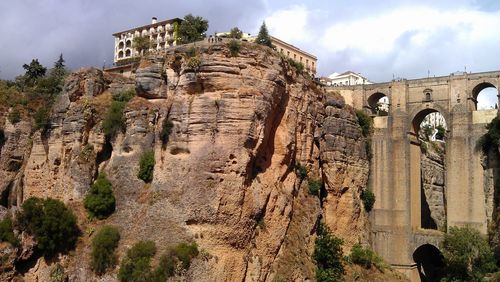 Exterior of old ruins against sky