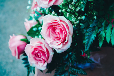 Close-up of rose bouquet