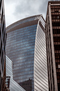 Low angle view of modern building against sky