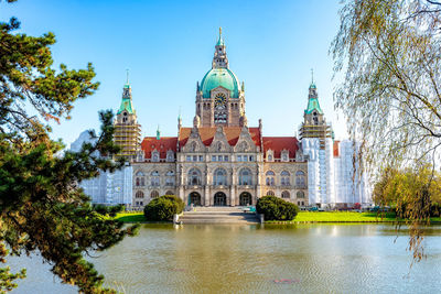 View of historic building against clear sky