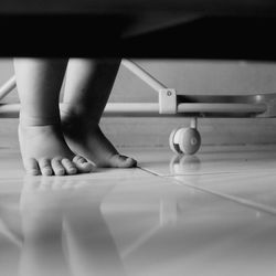 Low section of child playing