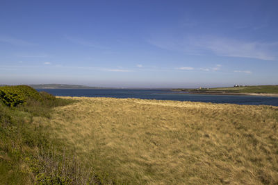 The rural landscape of the orkney islands in scotland, uk