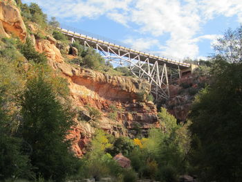 Low angle view of bridge against sky