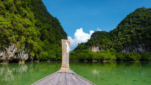 Scenic view of lake against mountain